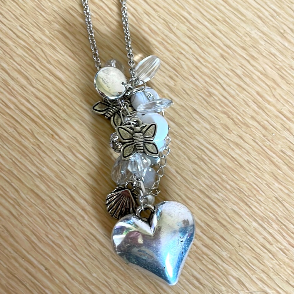 Long heart necklace